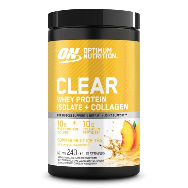 Clear Whey Protein Isolate + Collagen – Goût Summer fruit ice tea