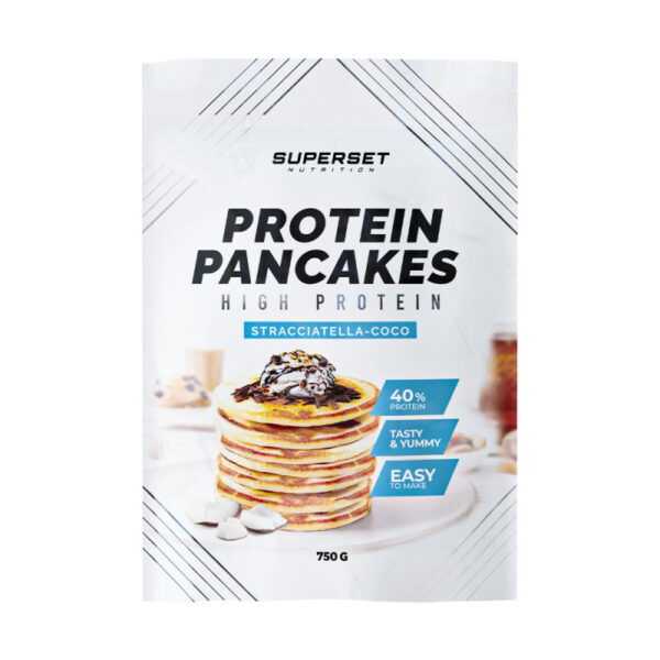 PANCAKES PROTEINES – Goût Stracciatella & Coco